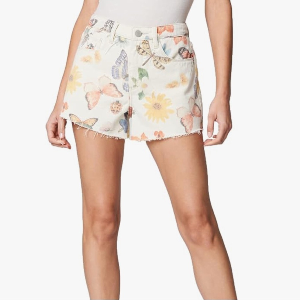 Blank NYC Multicolor Butterfly Print Jean Shorts